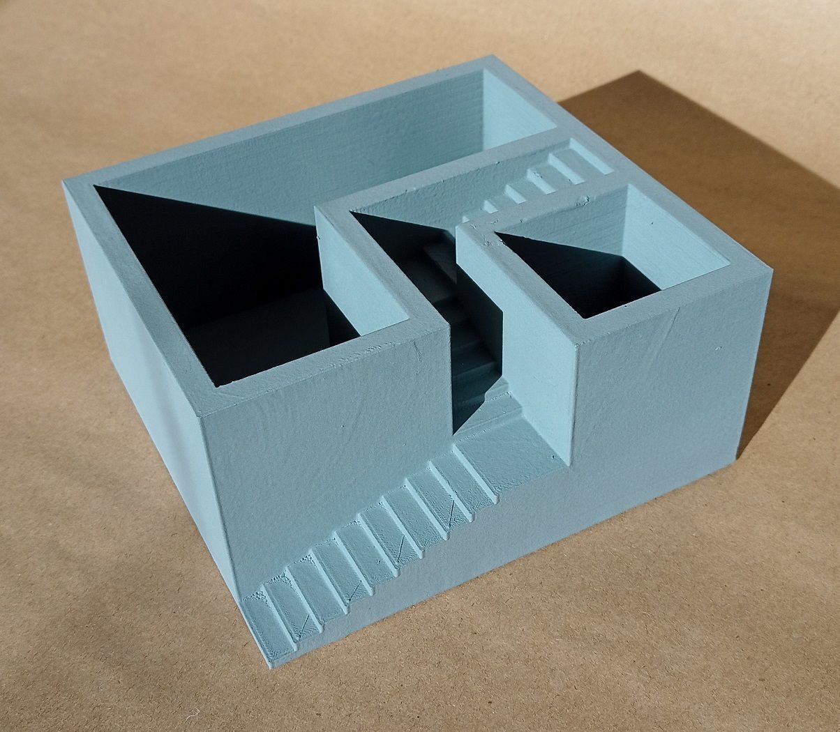 Planter with stairs and figures 3D print model_6