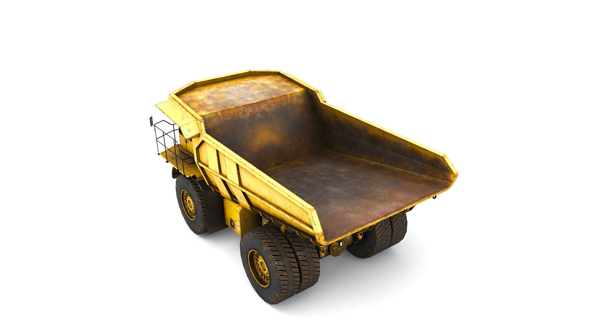 Mining Dump Truck Low-poly 3D model_4