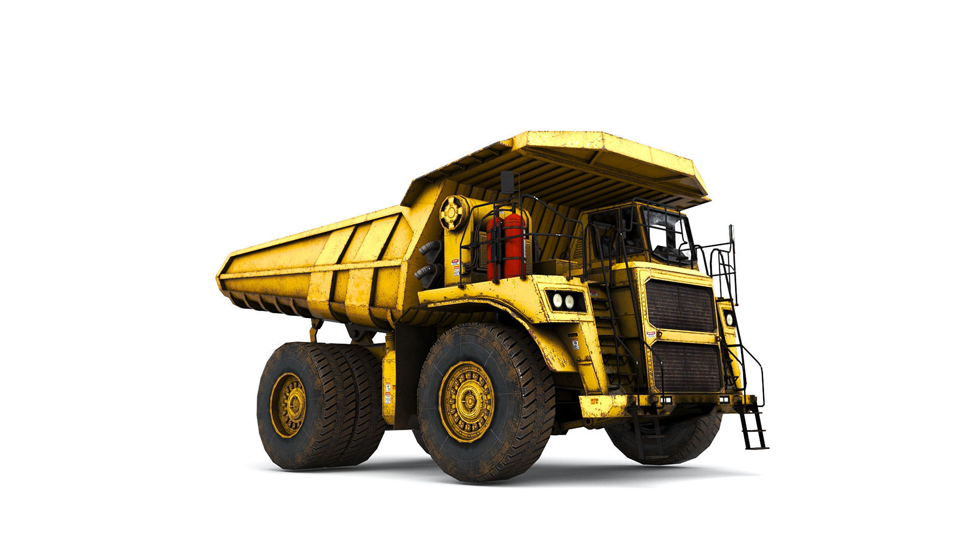 Mining Dump Truck Low-poly 3D model_3
