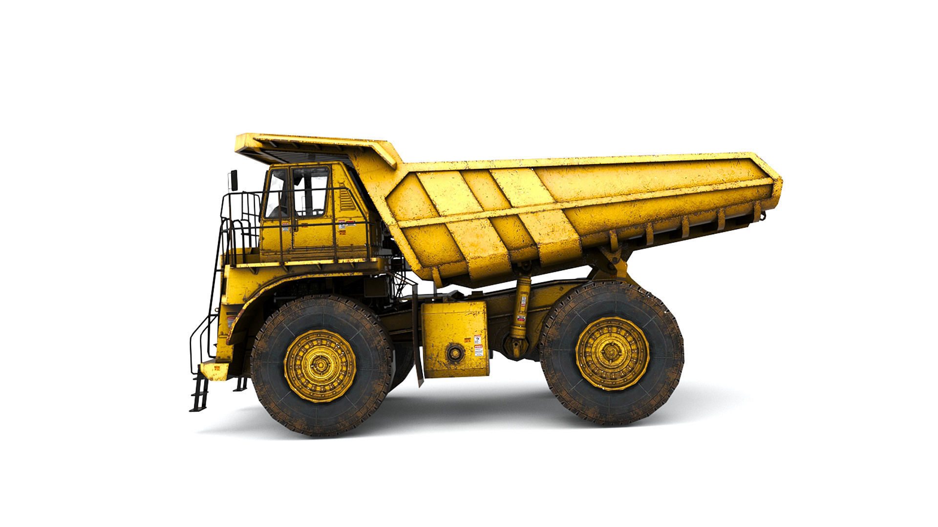 Mining Dump Truck Low-poly 3D model_1