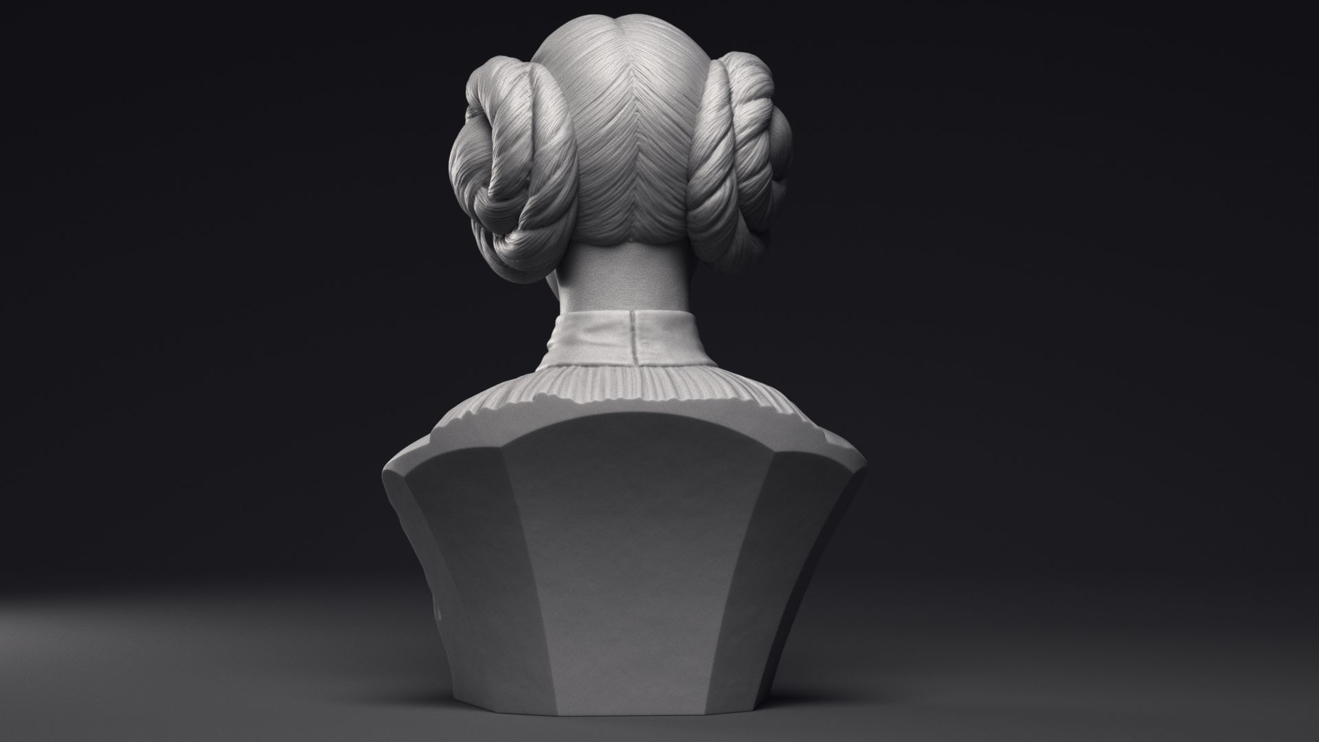 Carrie Fisher as Princess Leia Organa Bust Printable 3D Model 3D print model_18