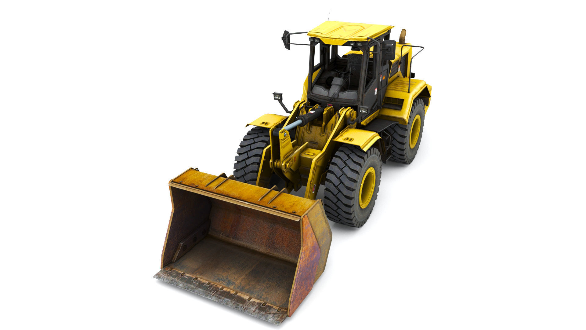 Whell Loader Low-poly 3D model_5