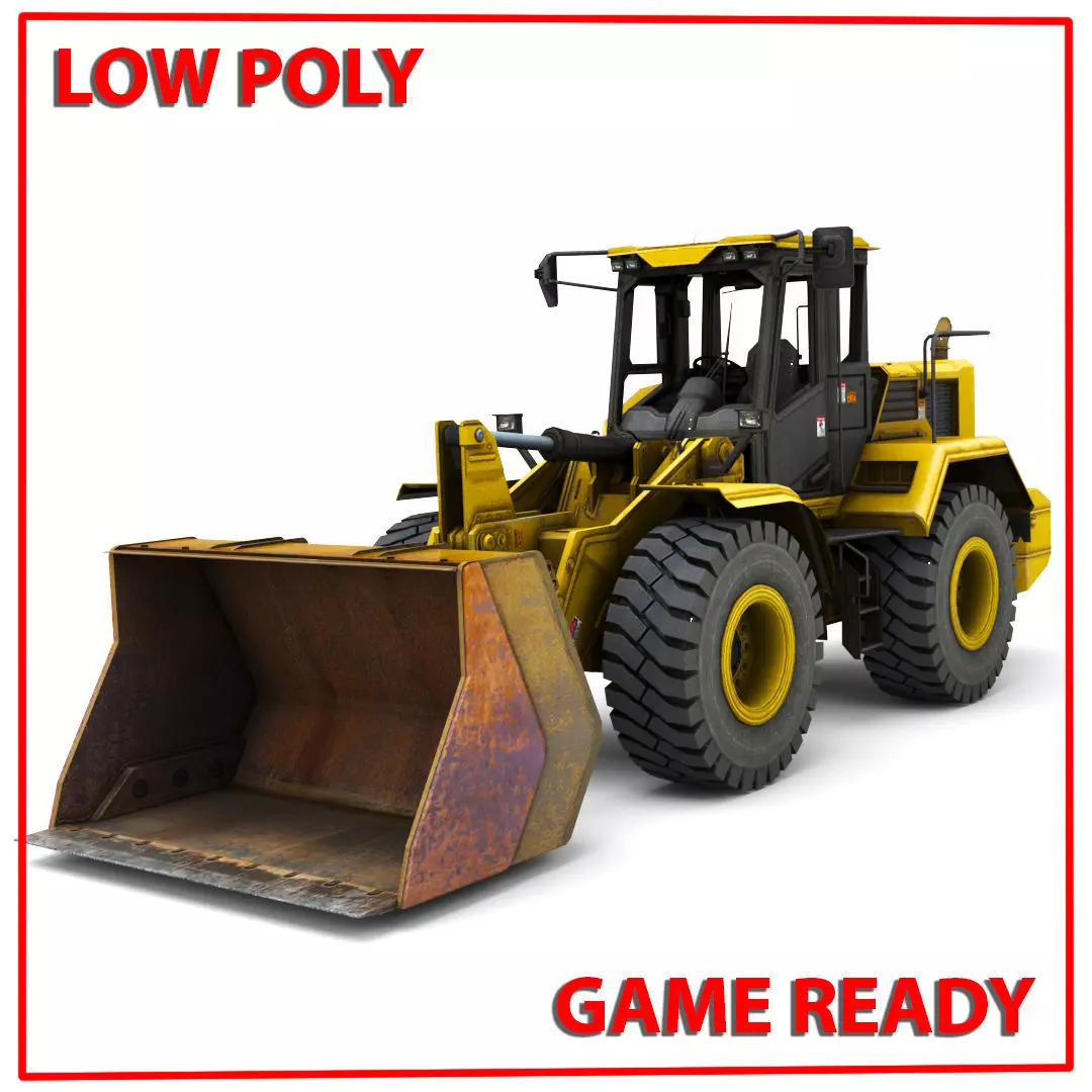 Whell Loader Low-poly 3D model_0