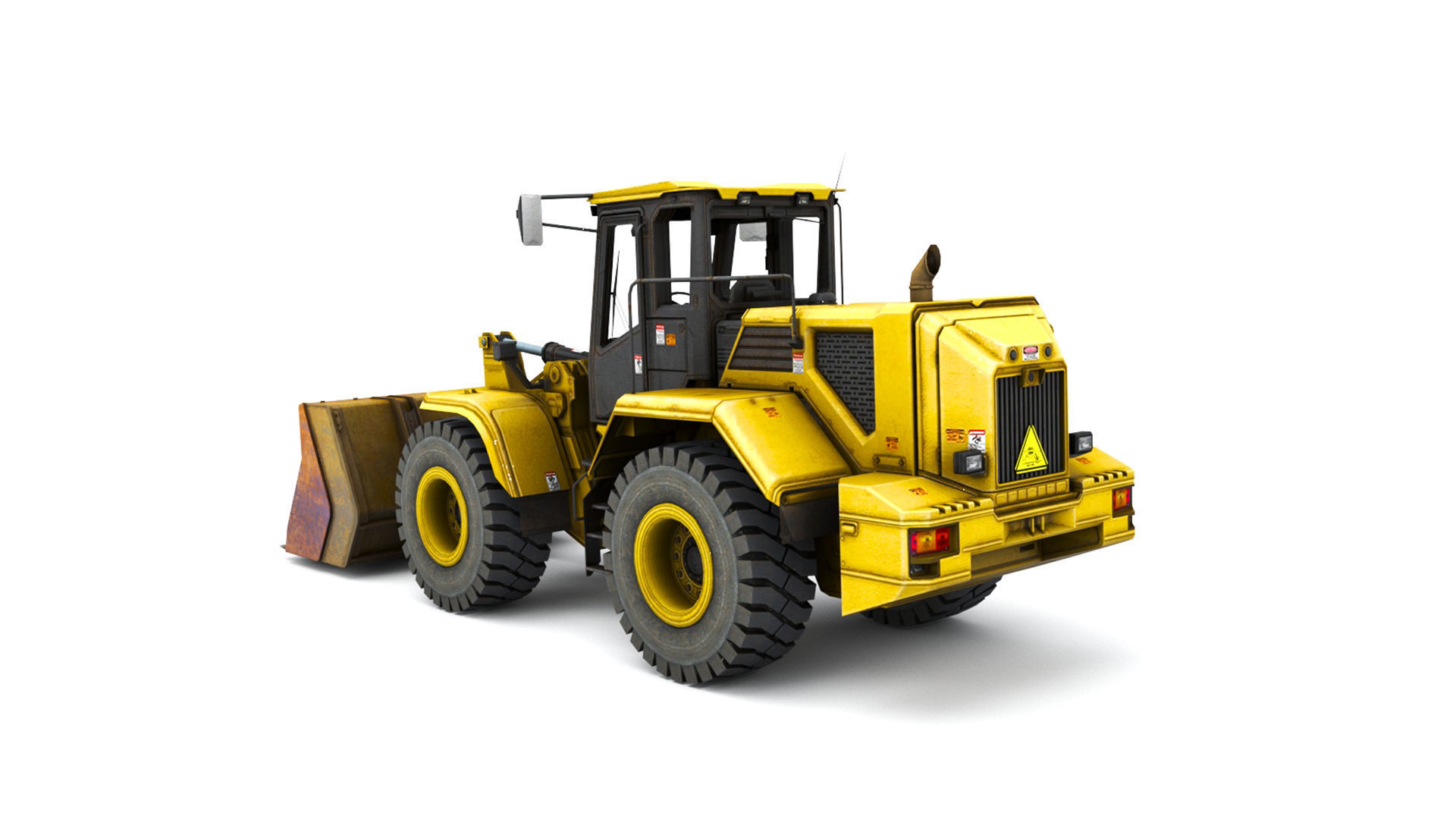 Whell Loader Low-poly 3D model_2