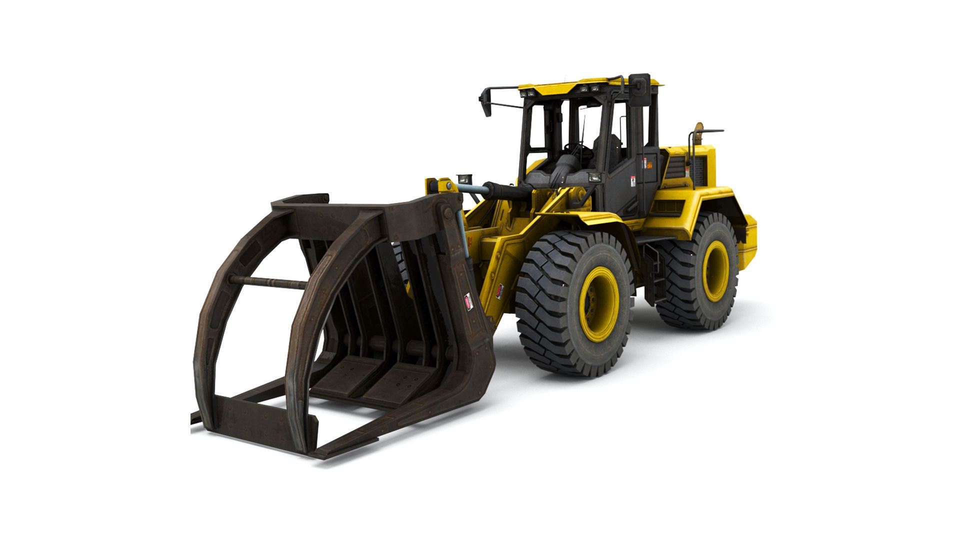 Whell Loader Low-poly 3D model_1