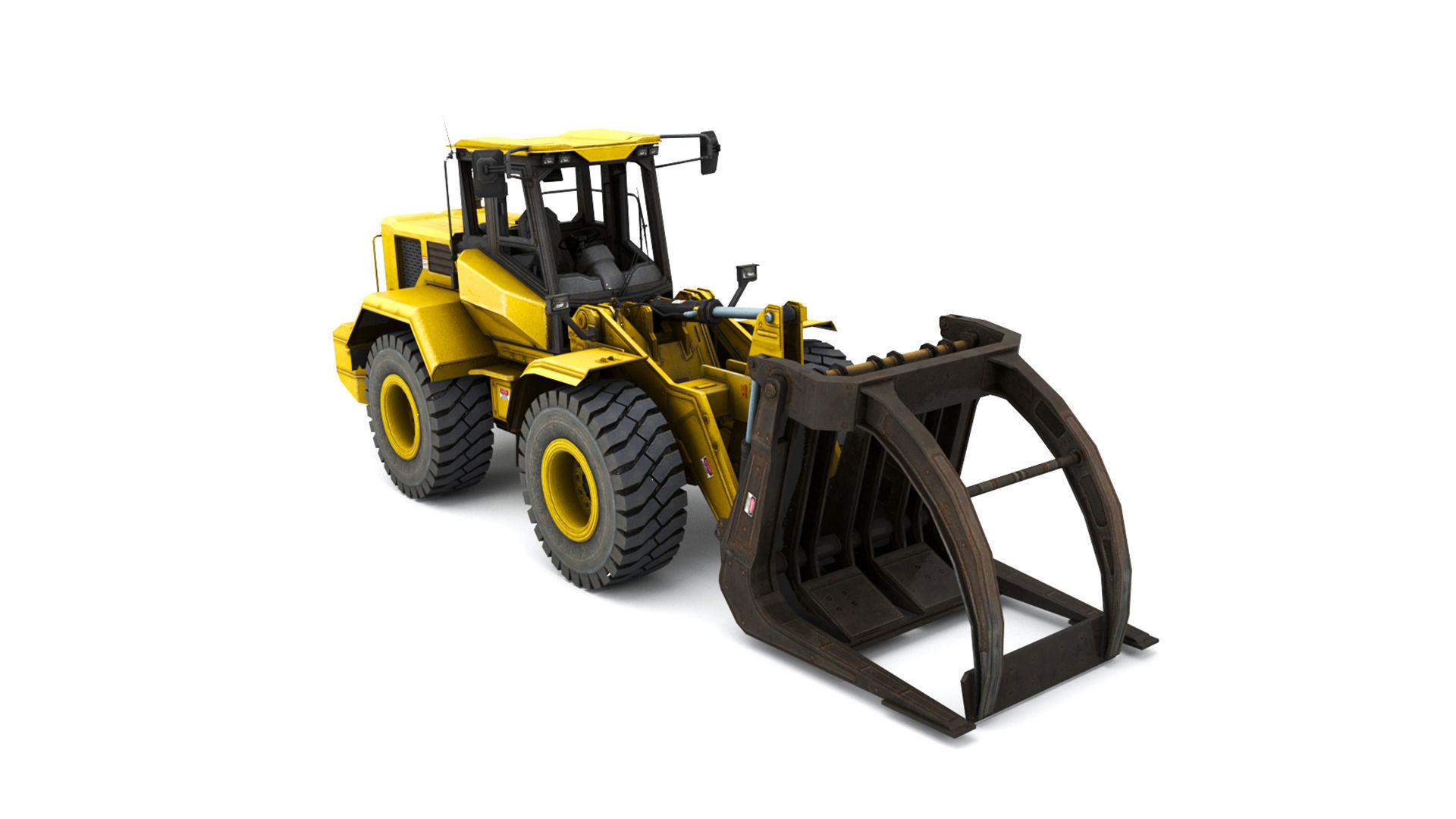 Whell Loader Low-poly 3D model_4