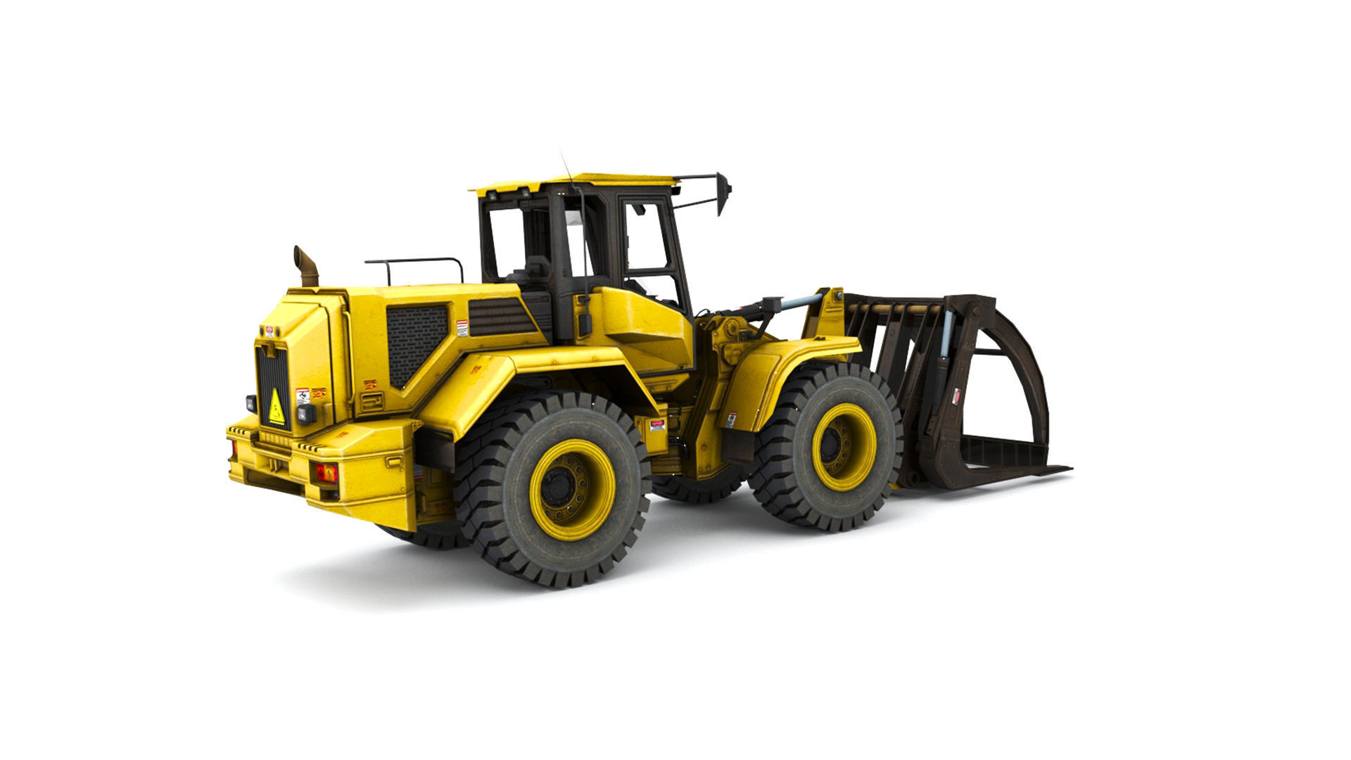Whell Loader Low-poly 3D model_3