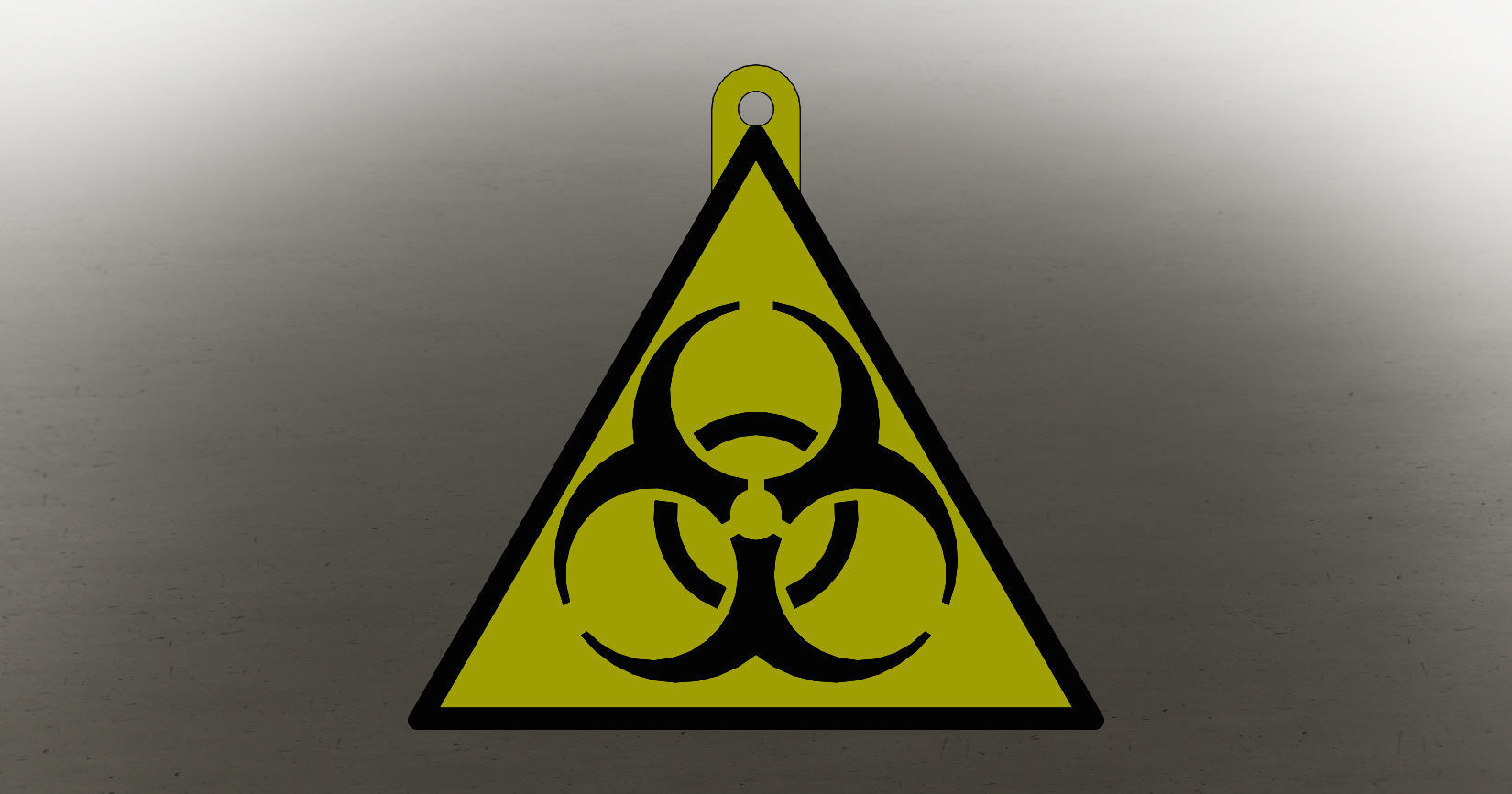 Biohazard sign 3D print model_2