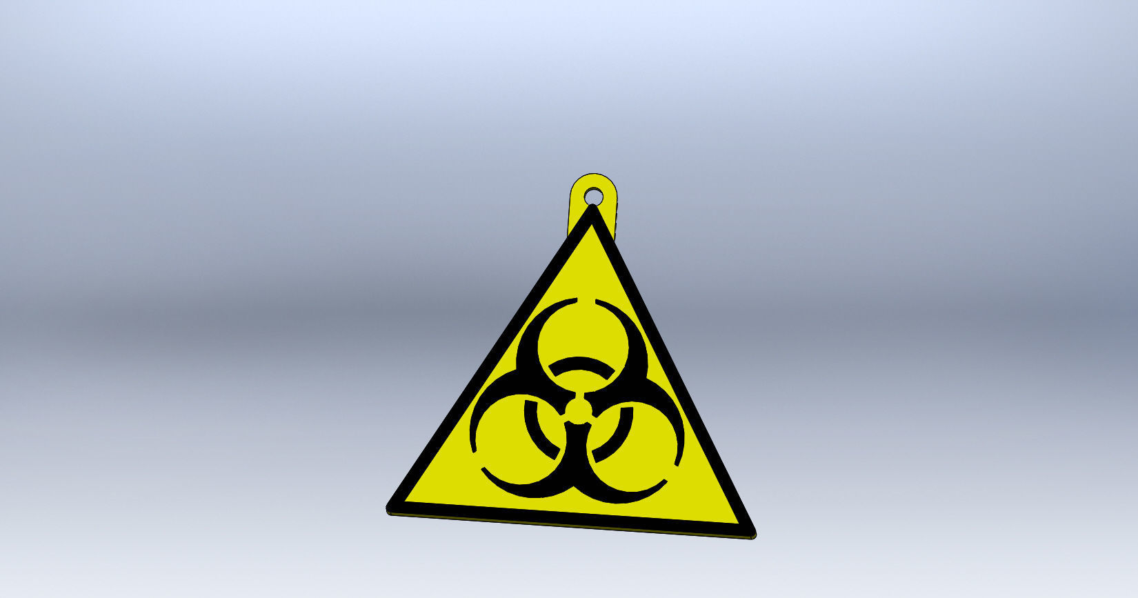 Biohazard sign 3D print model_5
