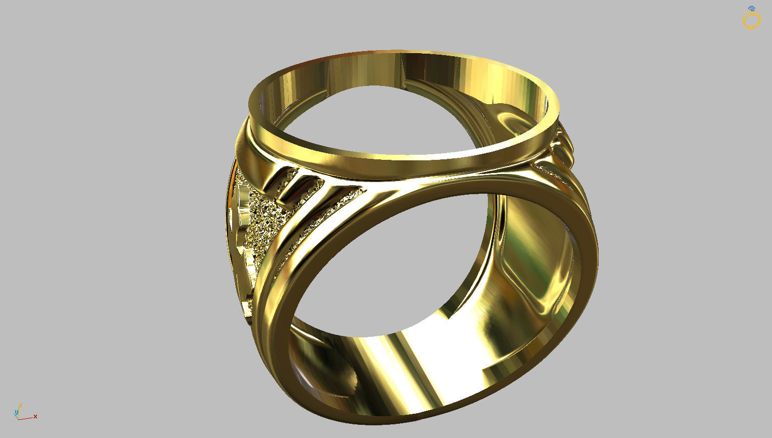 Customizable Cross Ring 3D print model_2