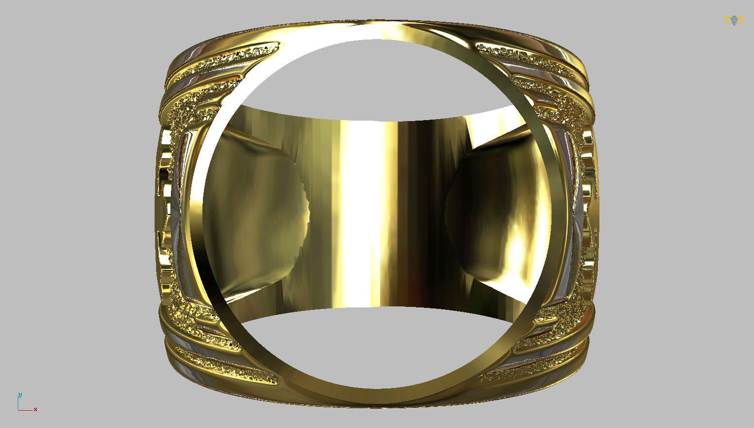 Customizable Cross Ring 3D print model_5