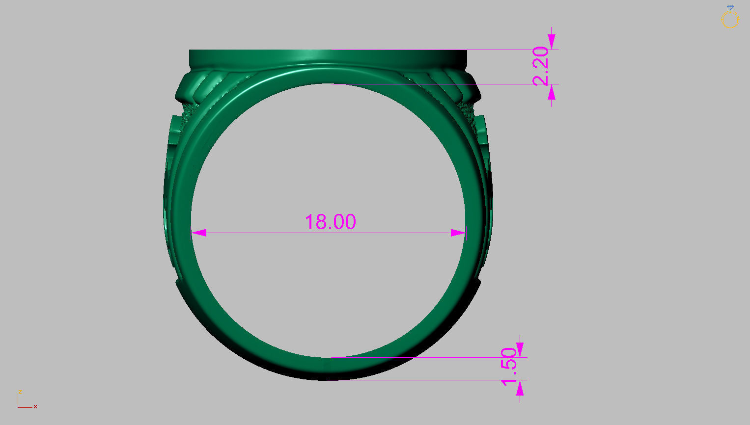 Customizable Cross Ring 3D print model_10