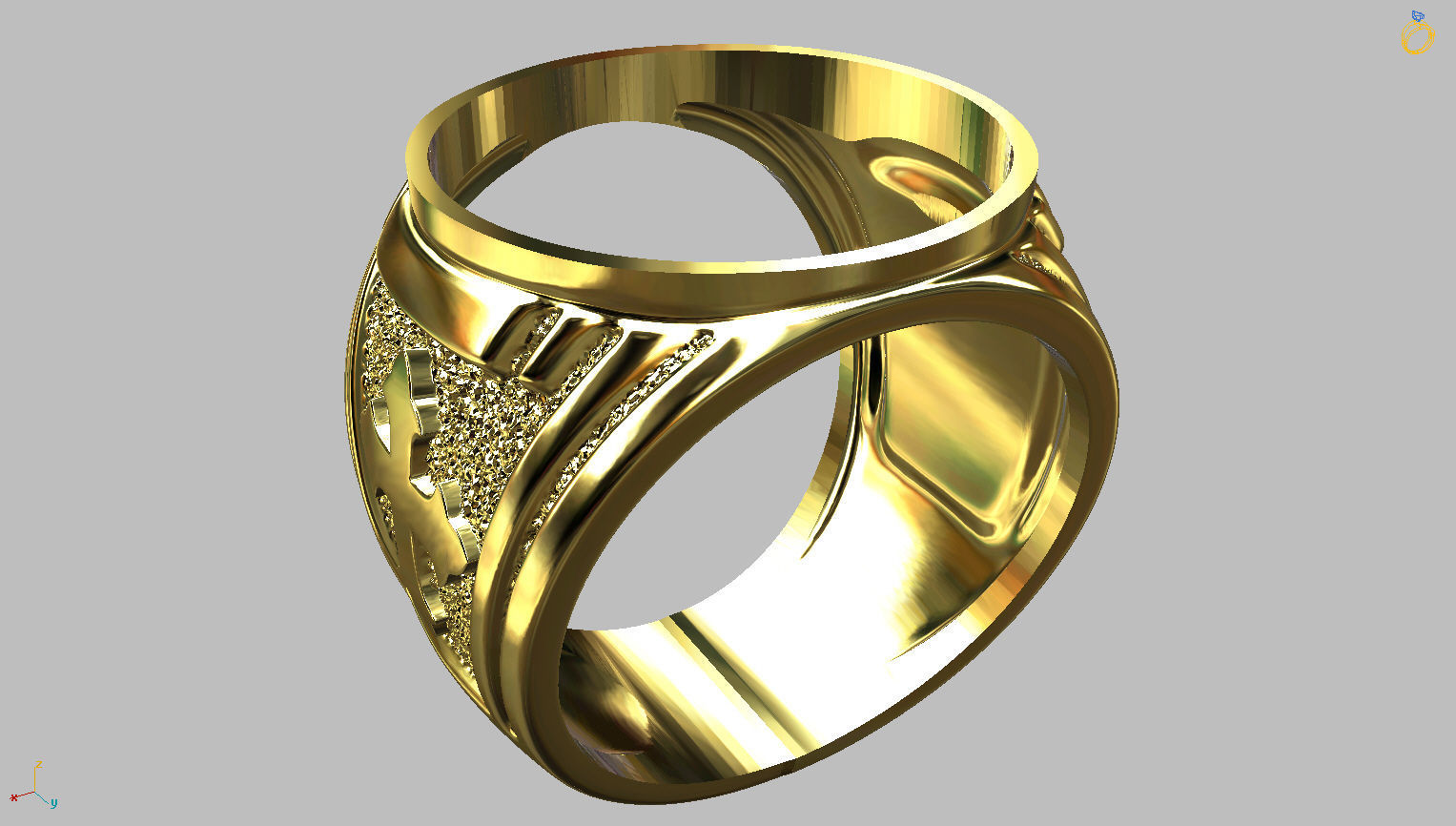 Customizable Cross Ring 3D print model_4
