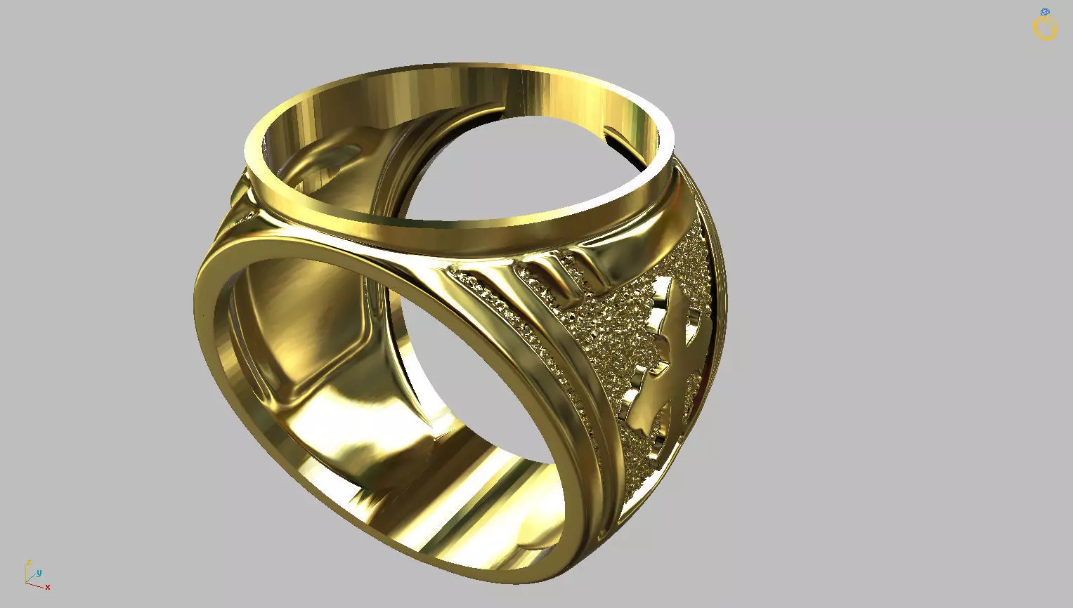 Customizable Cross Ring 3D print model_0