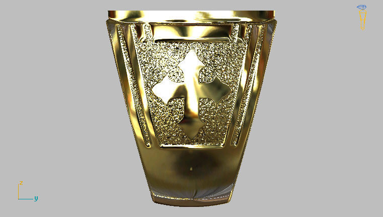 Customizable Cross Ring 3D print model_8