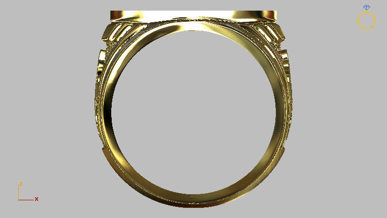 Customizable Cross Ring 3D print model_7