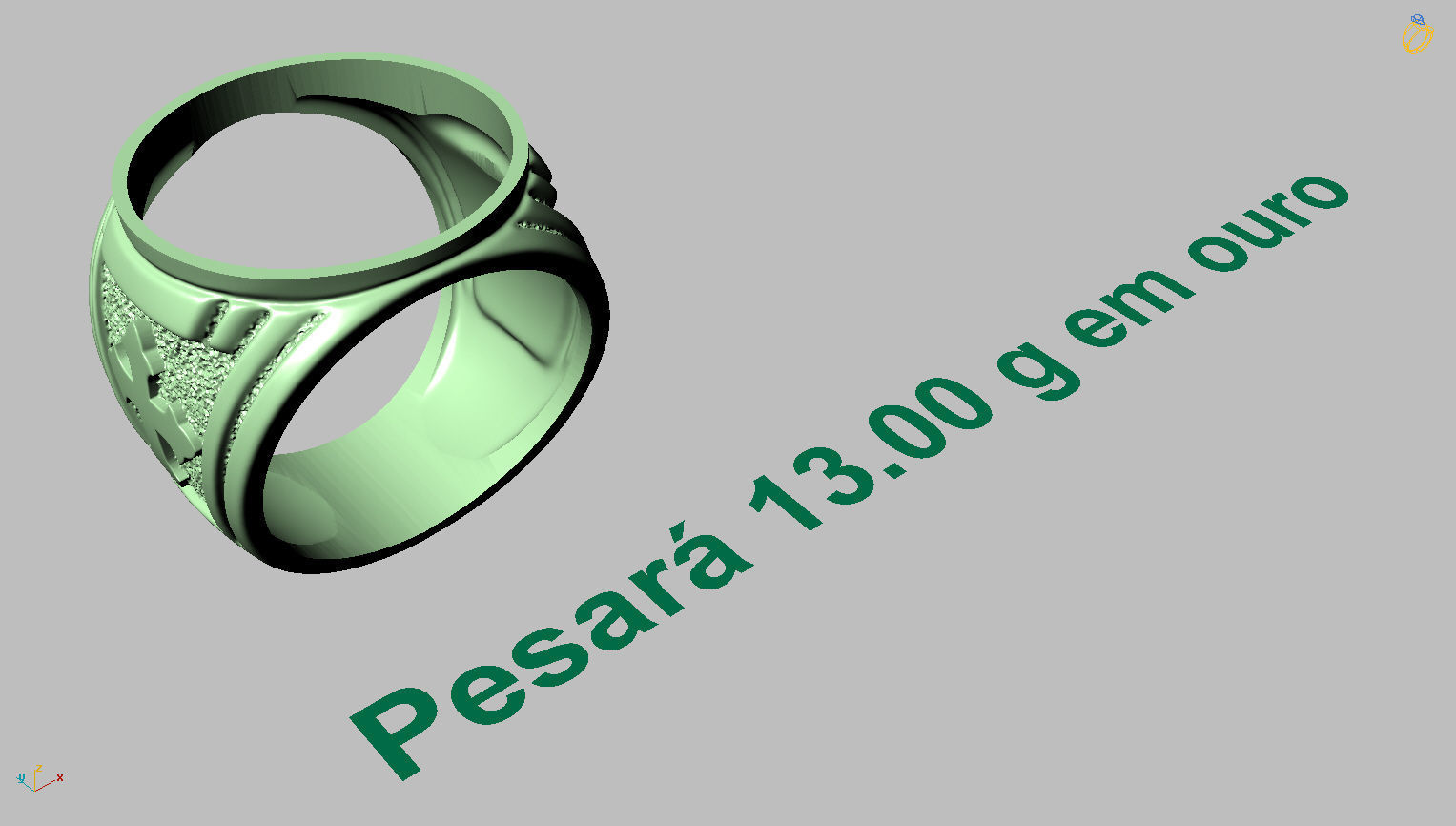 Customizable Cross Ring 3D print model_12