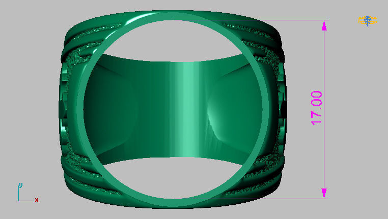 Customizable Cross Ring 3D print model_9
