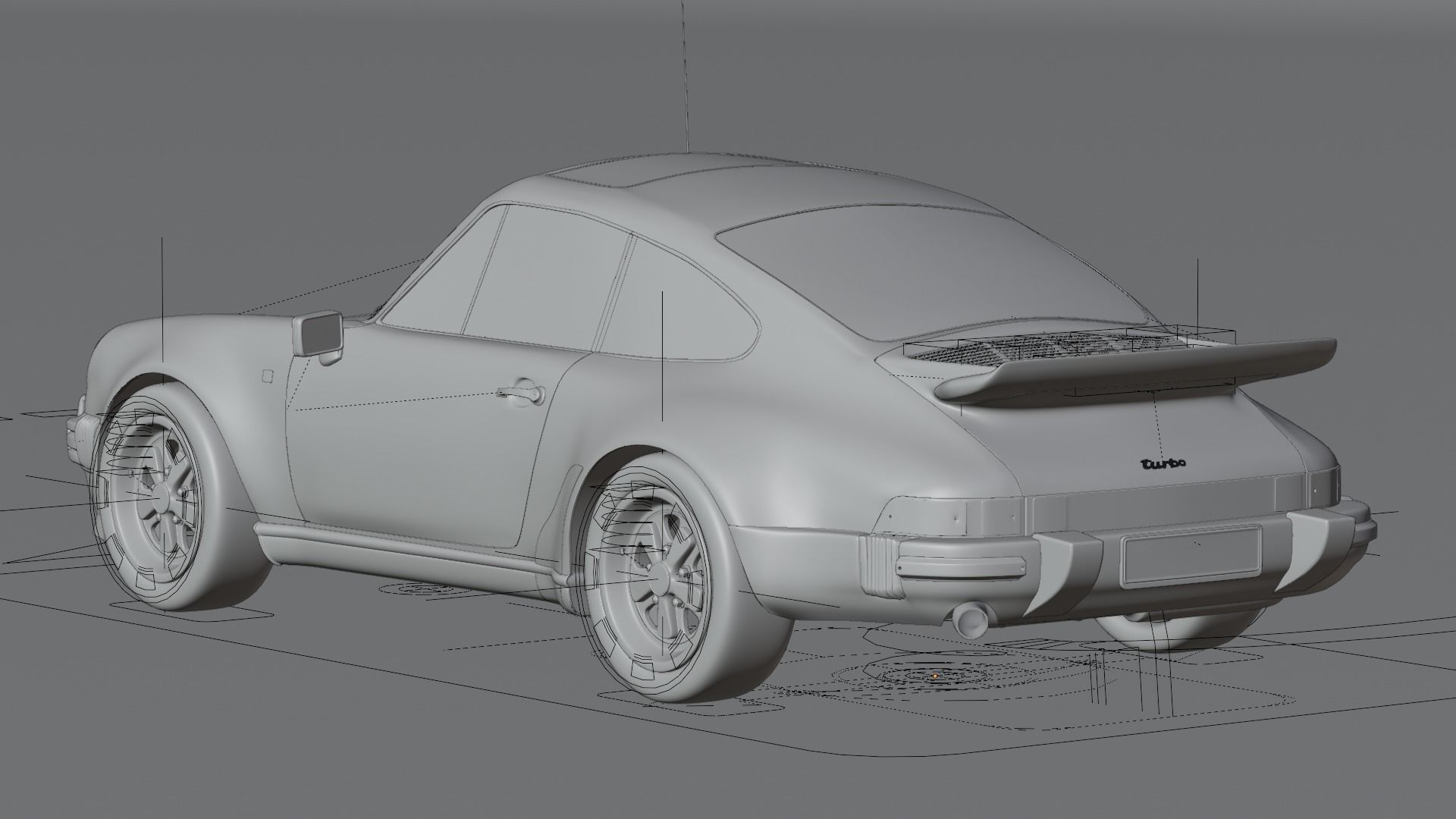 Toy Car Low-poly 3D model_3