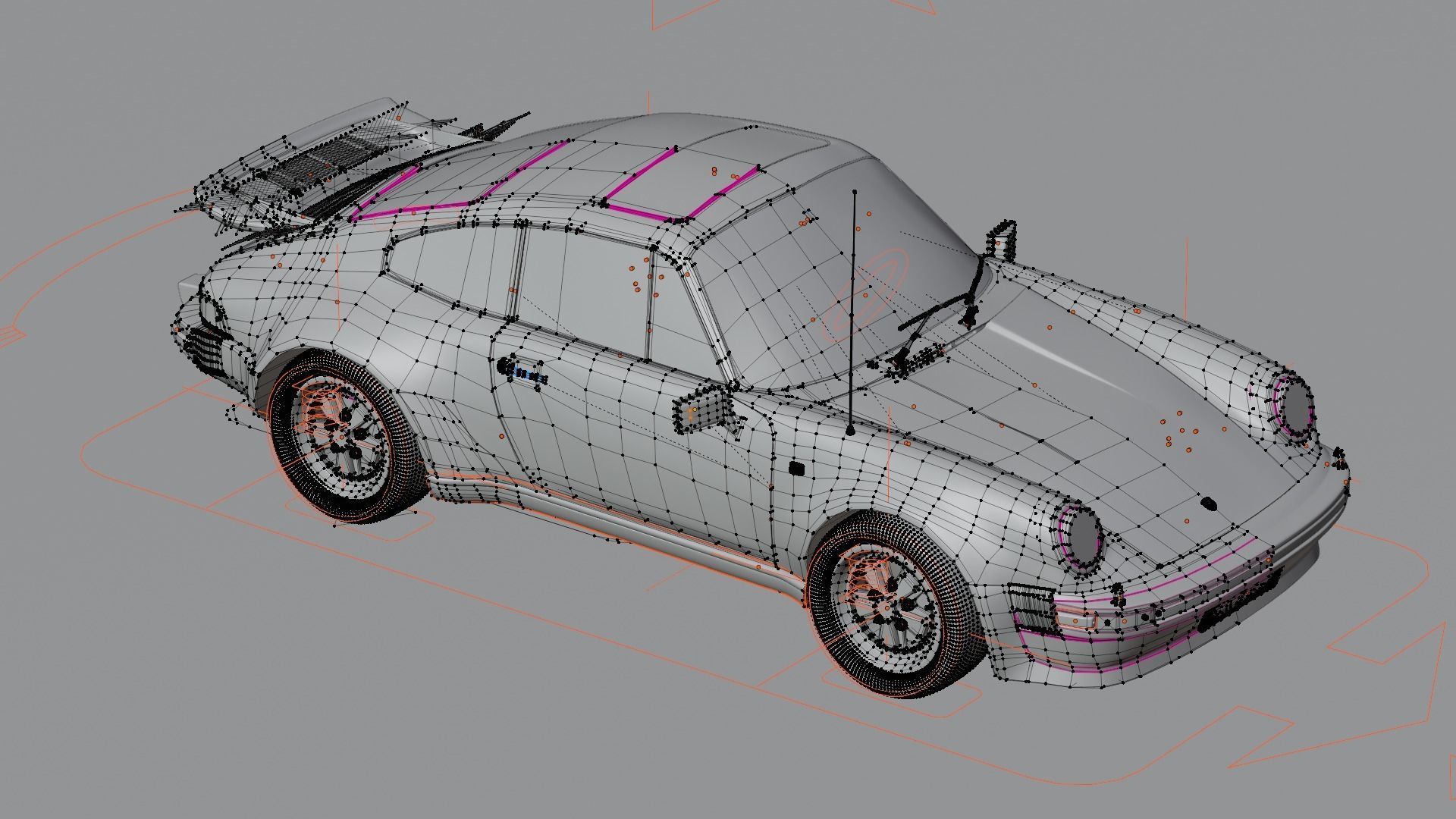 Toy Car Low-poly 3D model_2