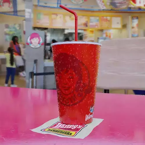 Wendys Cup Photorealistic PBR Low-poly 3D model