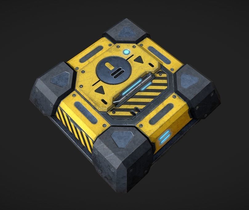 Turret pack Low-poly 3D model_9