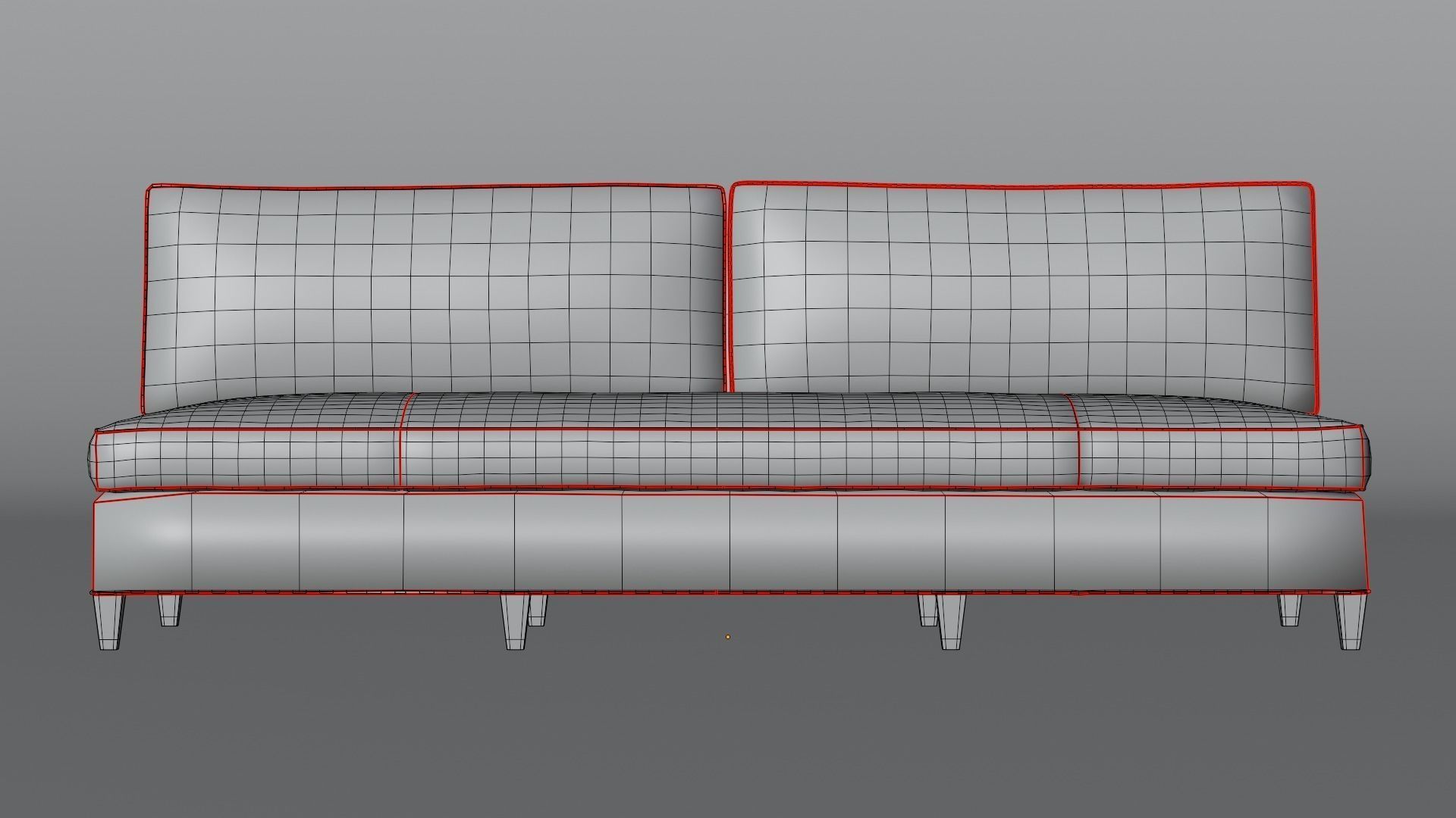 Sofa Set premium Low-poly 3D model_3