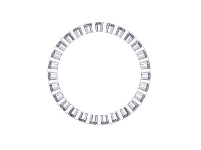 Oval Diamonds Eternity Band 3D print model_2