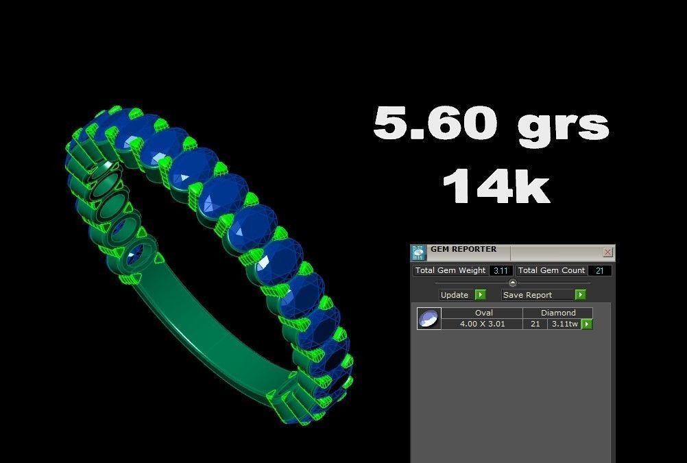Half Eternity Band 3D print model_4