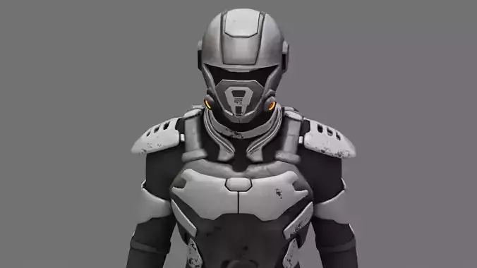 TROOPER  rigged - animated character