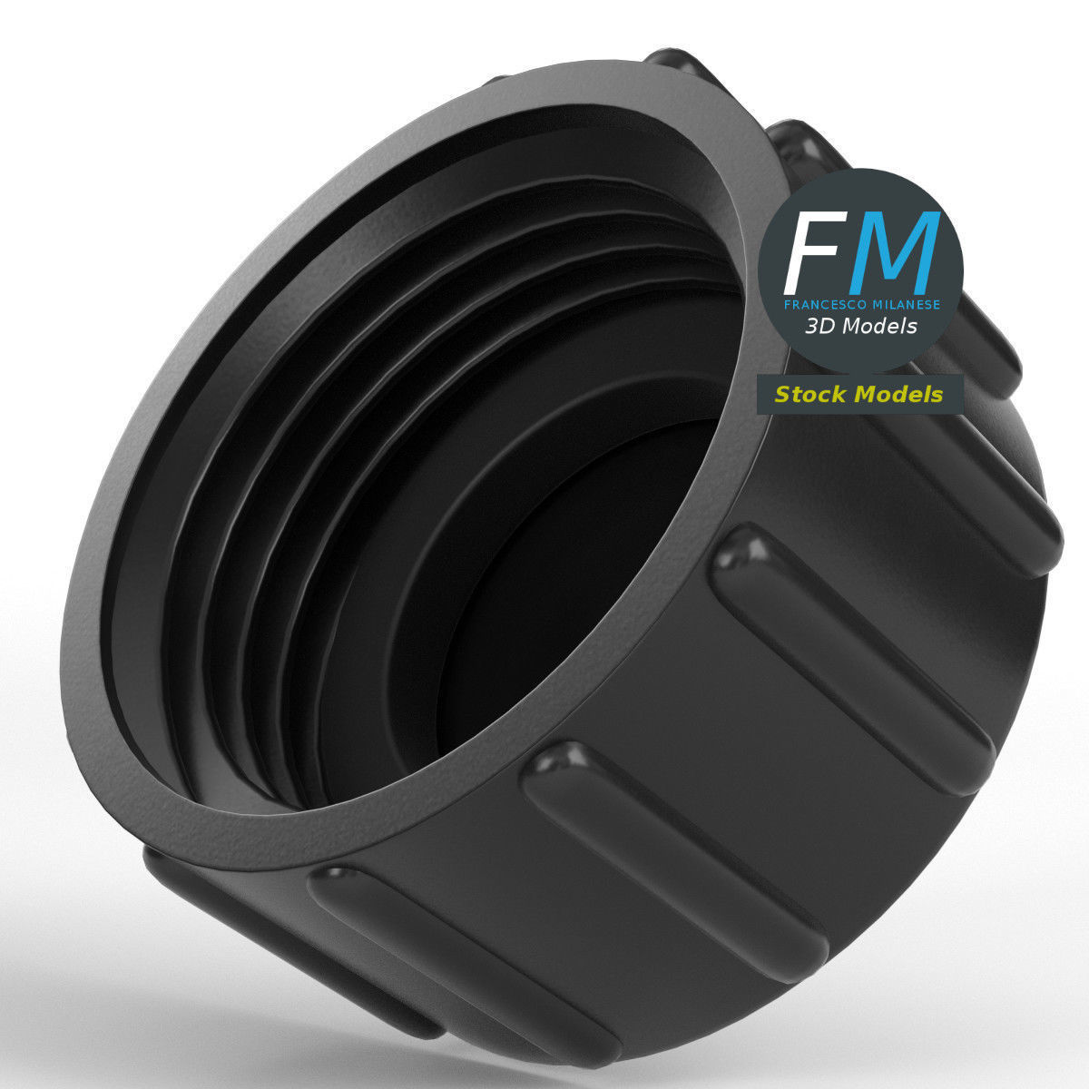 Plastic hose cap 3 3D model_3