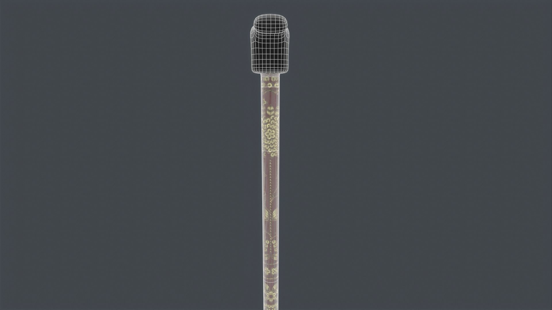 Wooden Walking Stick Low-poly 3D model_9