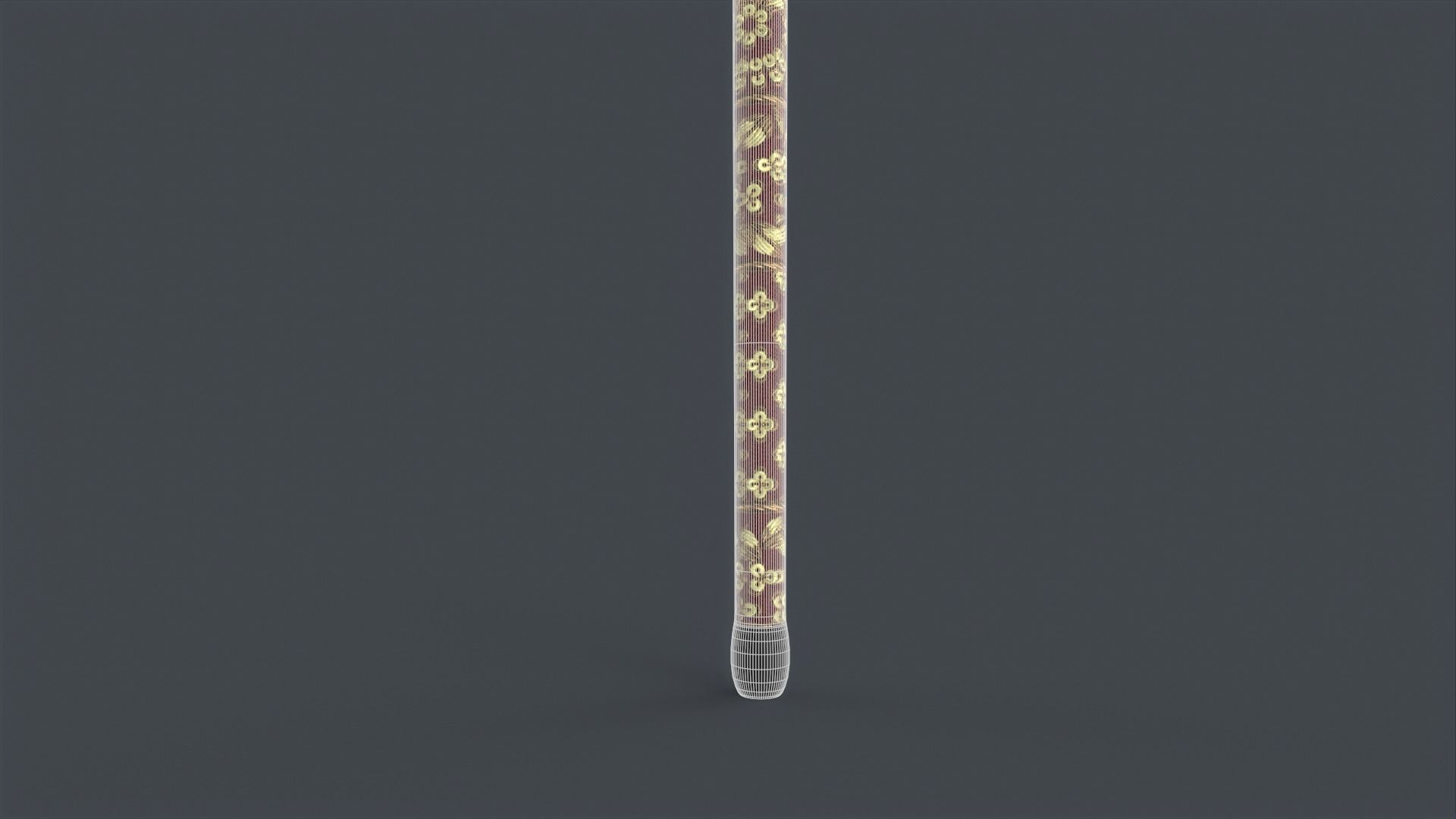 Wooden Walking Stick Low-poly 3D model_10