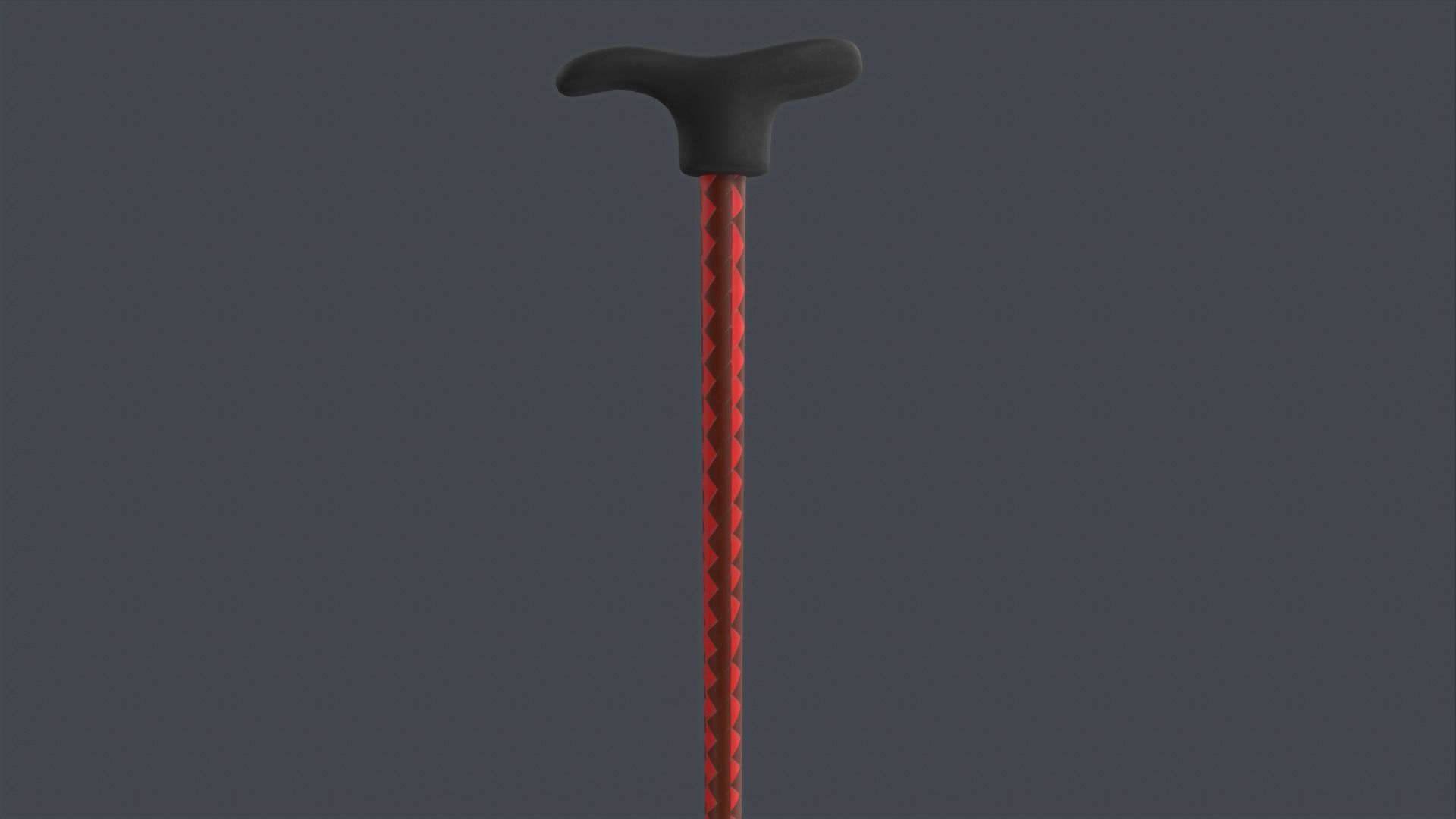 Wooden Walking Stick Low-poly 3D model_3
