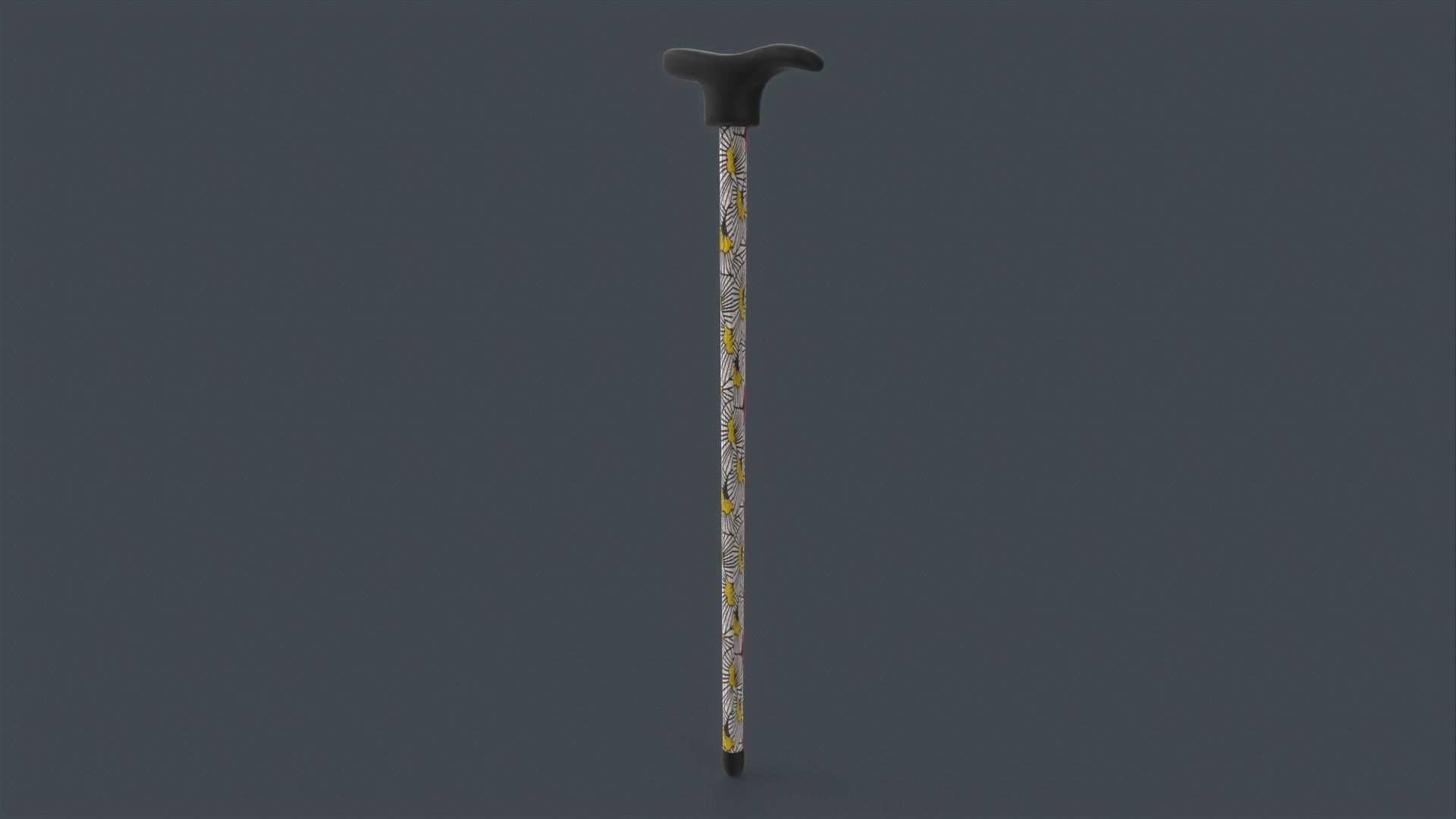 Wooden Walking Stick Low-poly 3D model_5