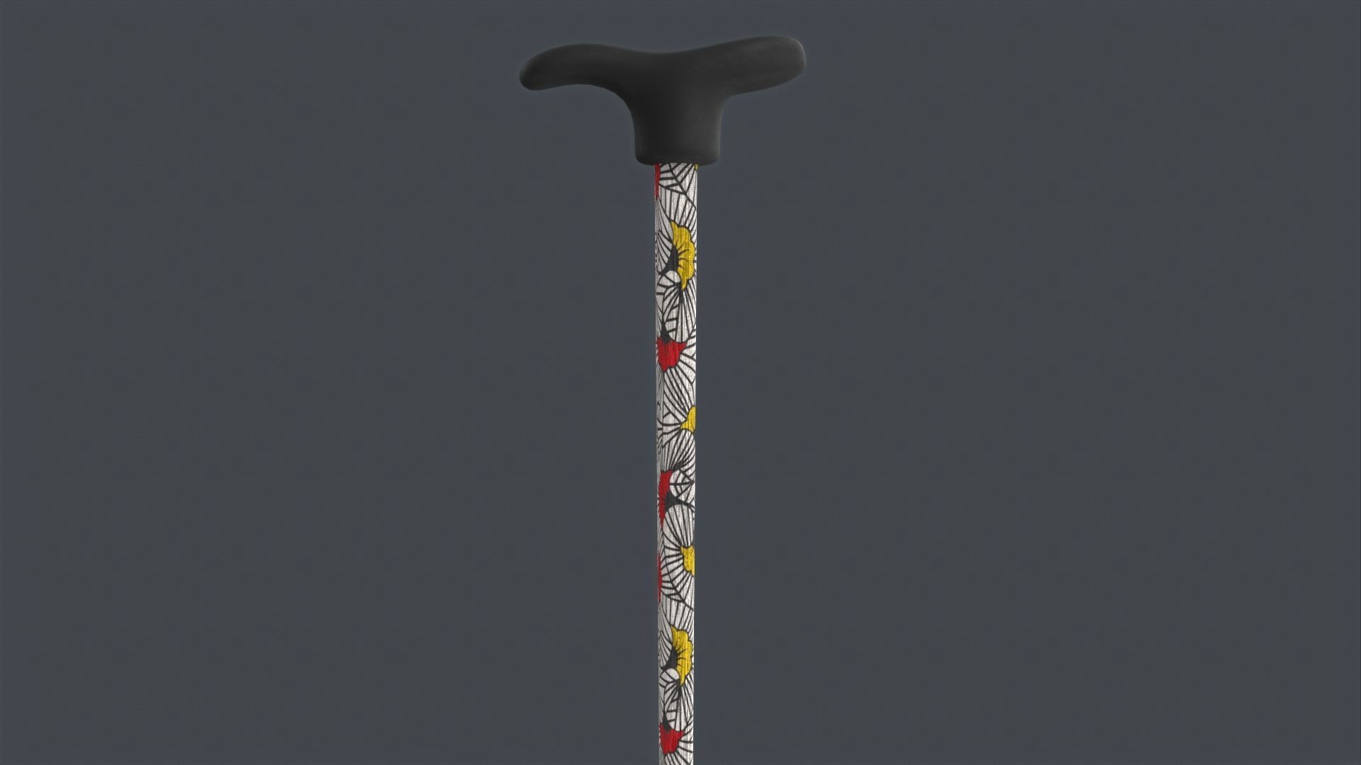 Wooden Walking Stick Low-poly 3D model_2