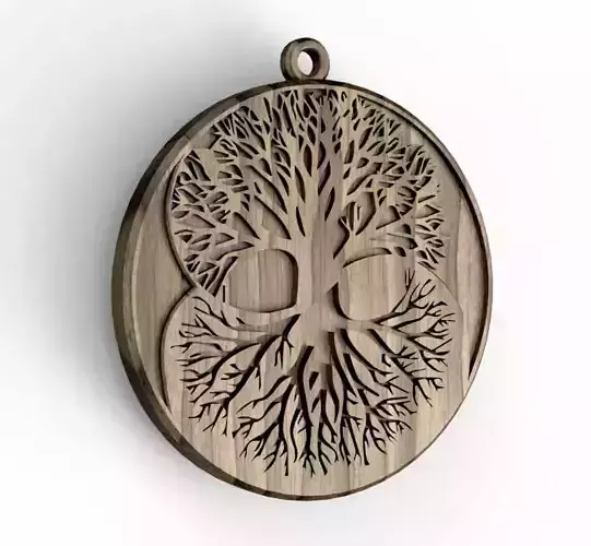 HM Life Tree Keychain 010 3D Printing Model 