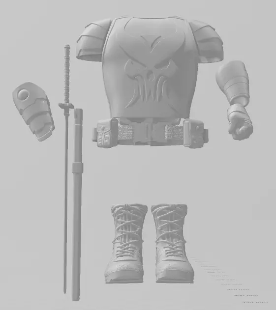 One12 Scale Punisher 2022 Armor Kit 3D print model