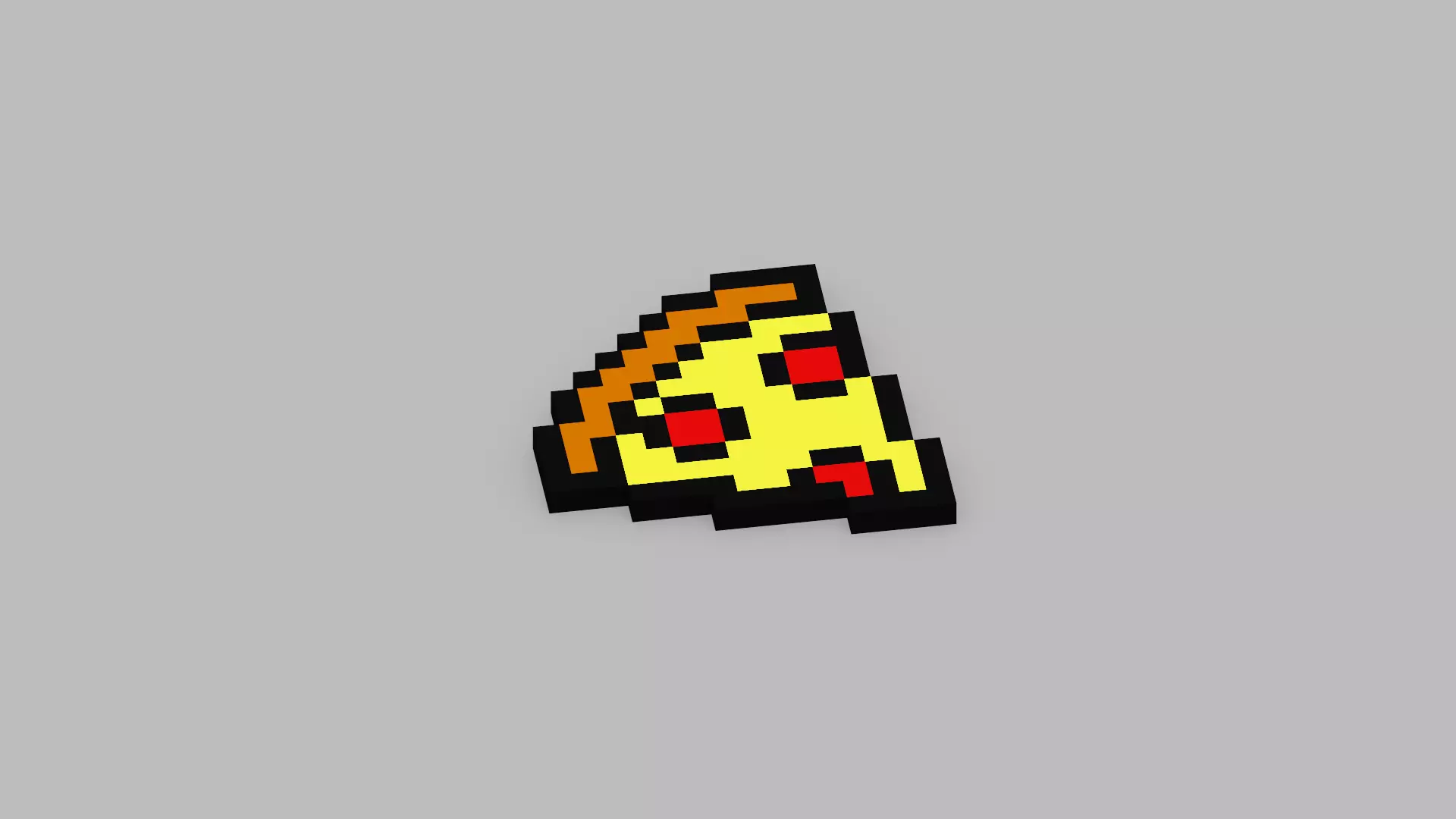 Voxel Pizza Low-poly 3D model