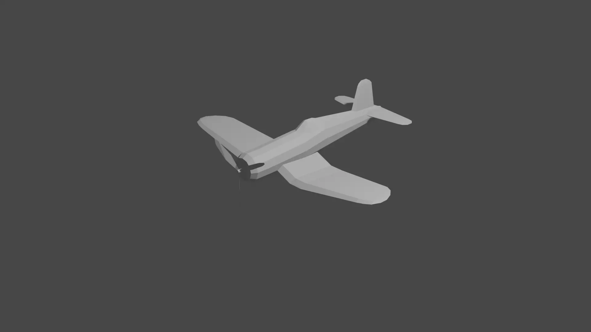 Lowpoly F4U plane Free 3D model