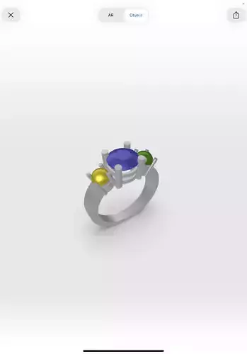 3 stone round ring
