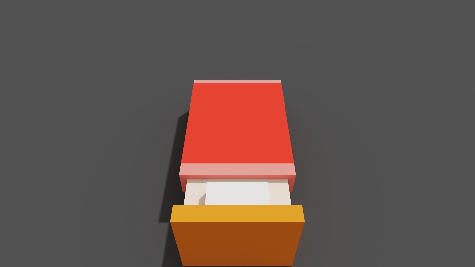 Pixelated low-poly single bed Low-poly 3D model_7