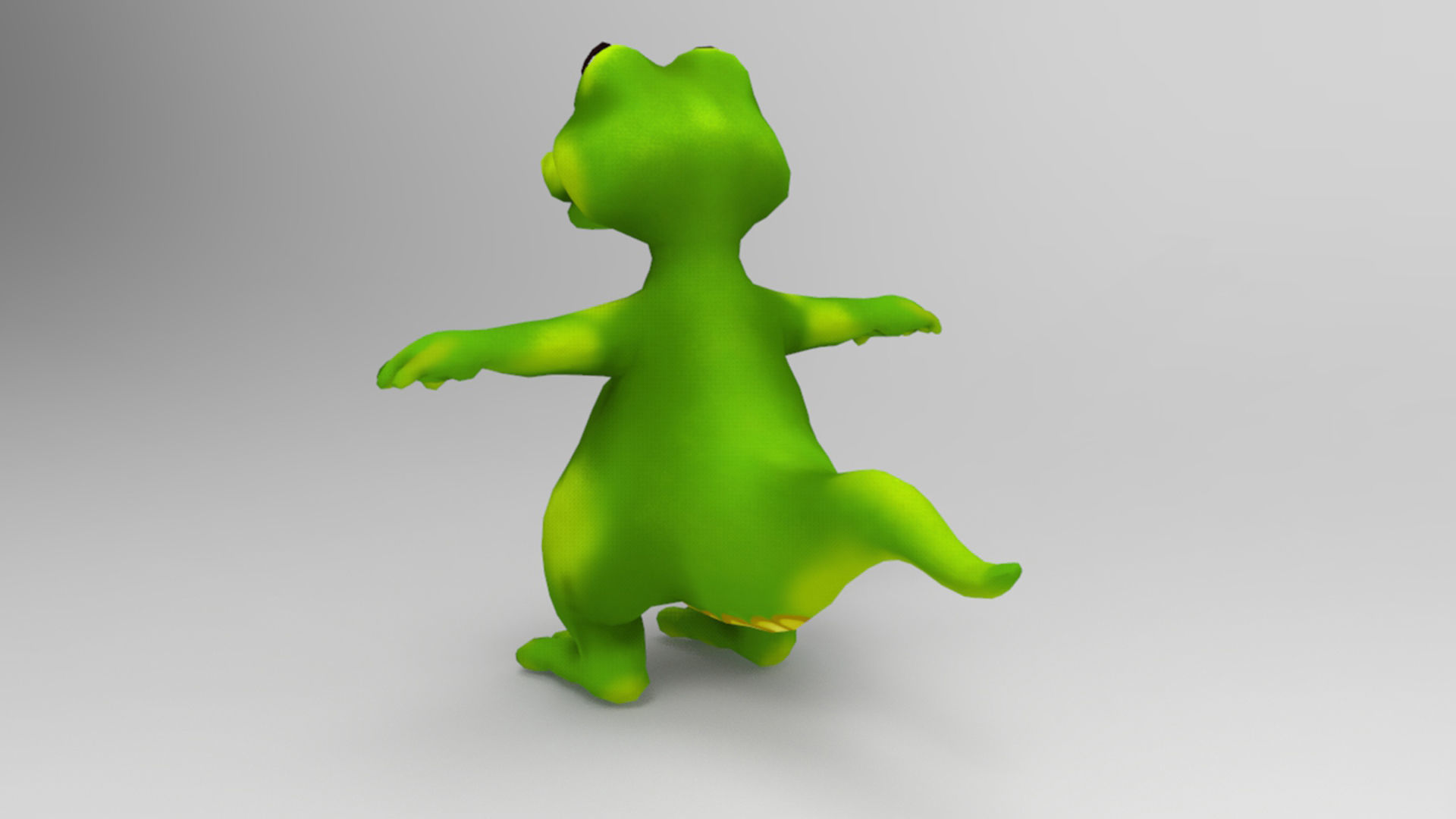 Crocodile Cartoon Low-poly 3D model_3