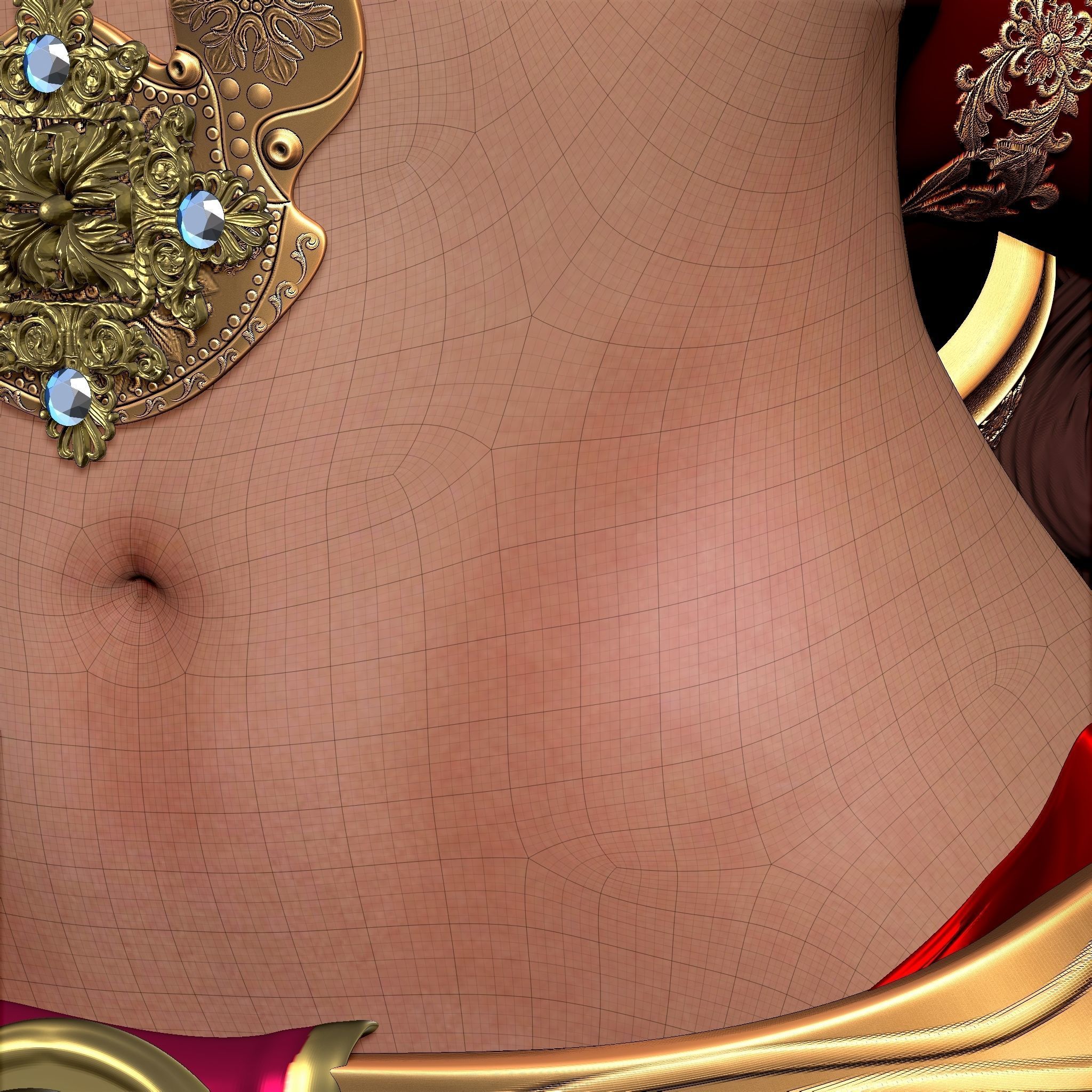 Durga 3d Print hindu goddess with lot of weapons 3D print model_11