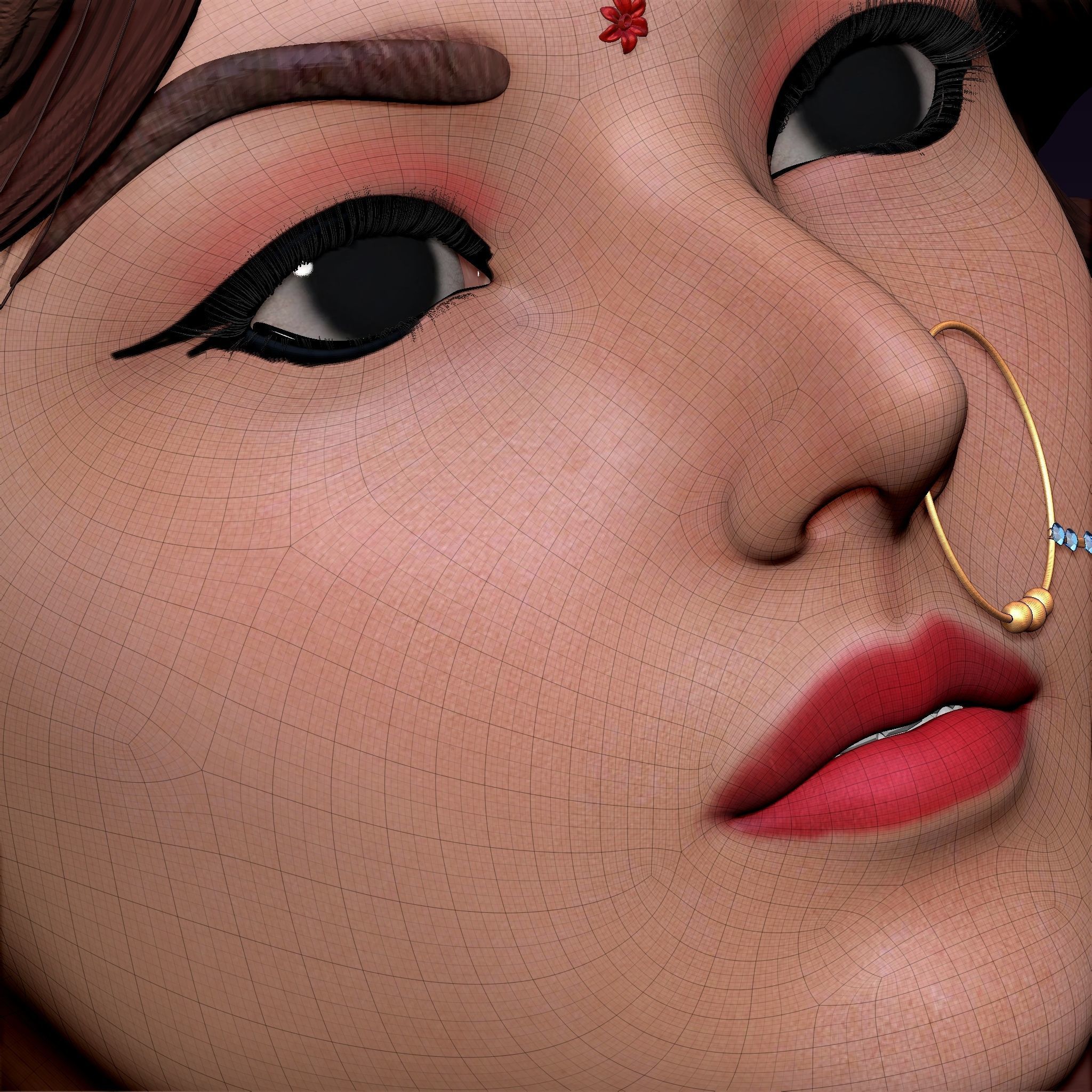 Durga 3d Print hindu goddess with lot of weapons 3D print model_10