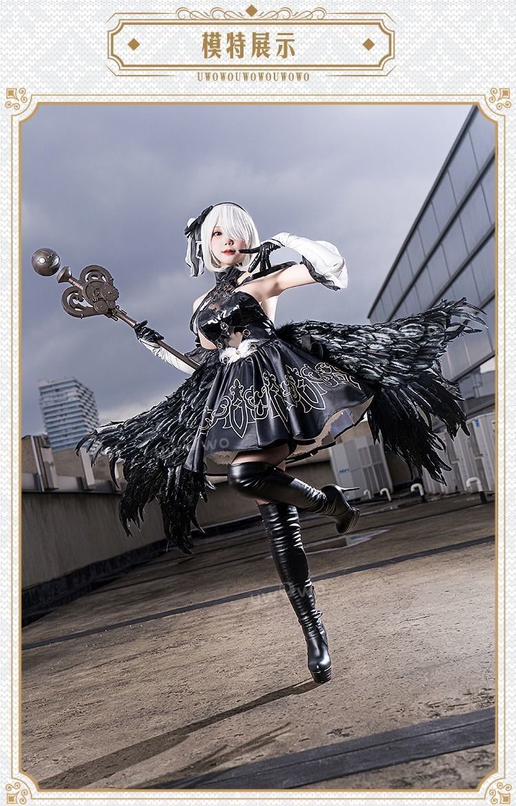 Nier Fanart Staff of 2B Mahou Shojou Magical Girl 3d print model 3D print model_25