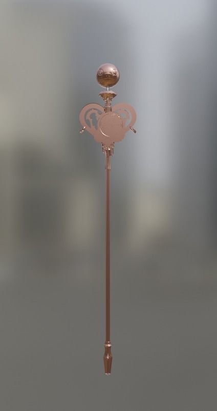 Nier Fanart Staff of 2B Mahou Shojou Magical Girl 3d print model 3D print model_13