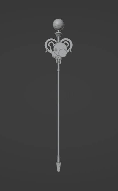 Nier Fanart Staff of 2B Mahou Shojou Magical Girl 3d print model 3D print model_17