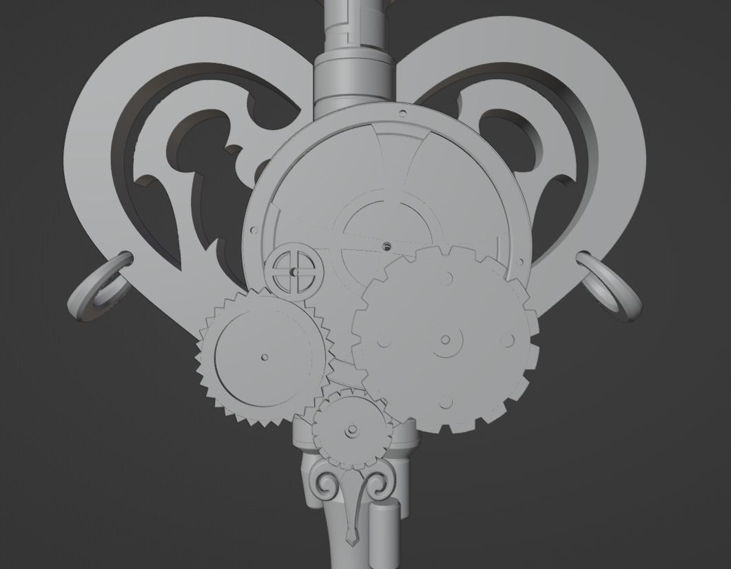 Nier Fanart Staff of 2B Mahou Shojou Magical Girl 3d print model 3D print model_14