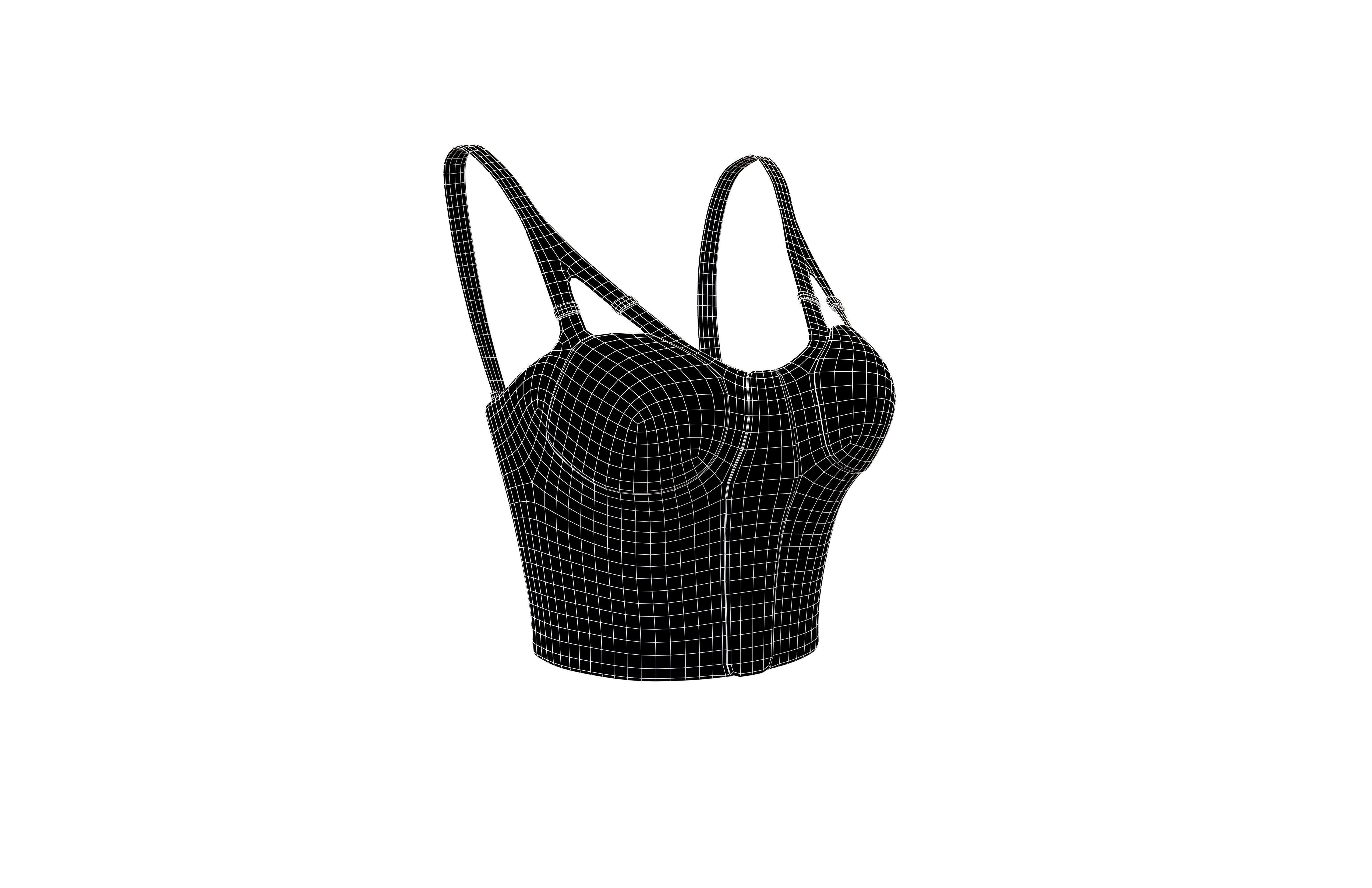 Bra Top v1 002 Low-poly 3D model_5